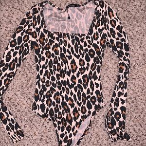 BooHoo cheetah body suit